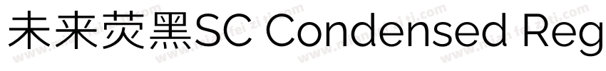 未来荧黑SC Condensed Regular字体转换